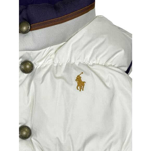 Ralph Lauren County Riders Jockey Vest Pony Reversible Down Vest Girl’s Medium - Picture 9 of 15